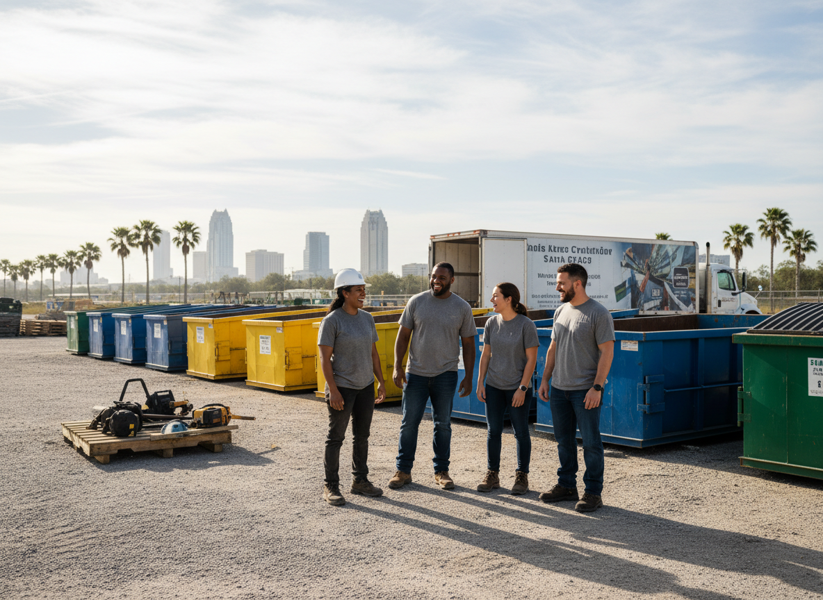 The Izabella Dumpster Rental Orlando team at work in Orlando